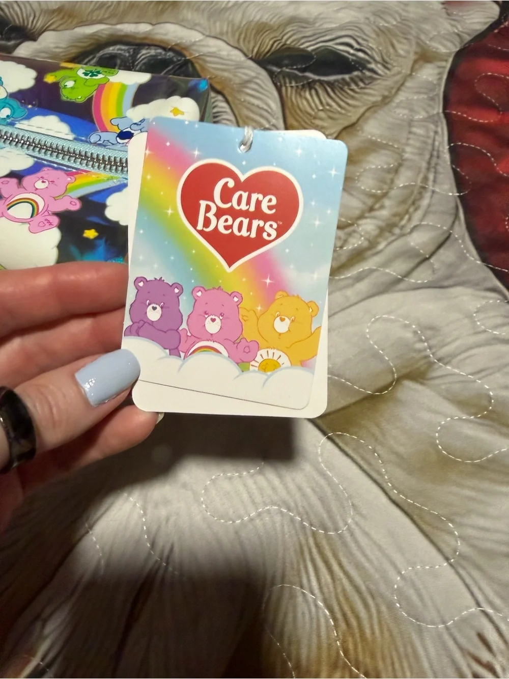 NWT Care Bears x Skinnydip Holographic Rainbow Makeup Bag